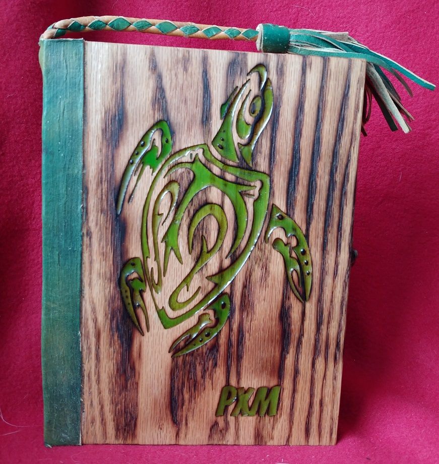 Sea-turtle D&D book box — handmade by QCraft